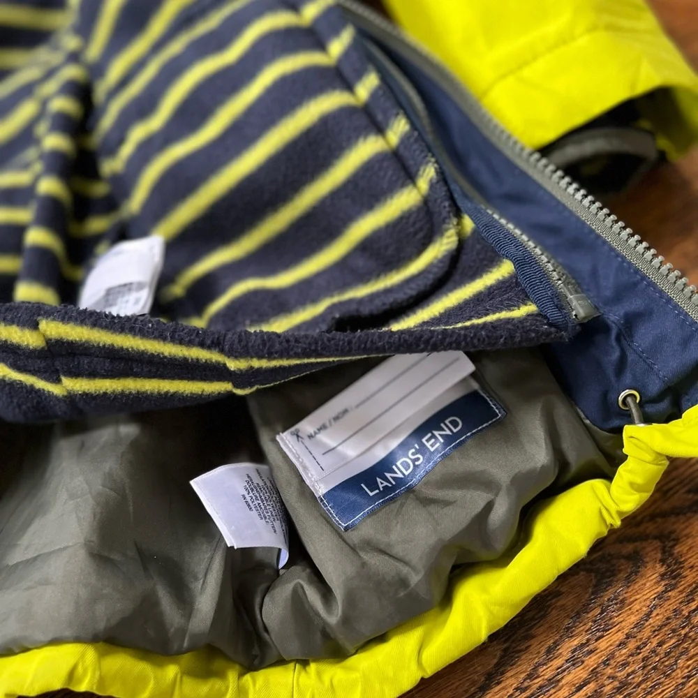 Lands End stormer 3 in 1 winter parka kids sz S - Picture 8 of 8